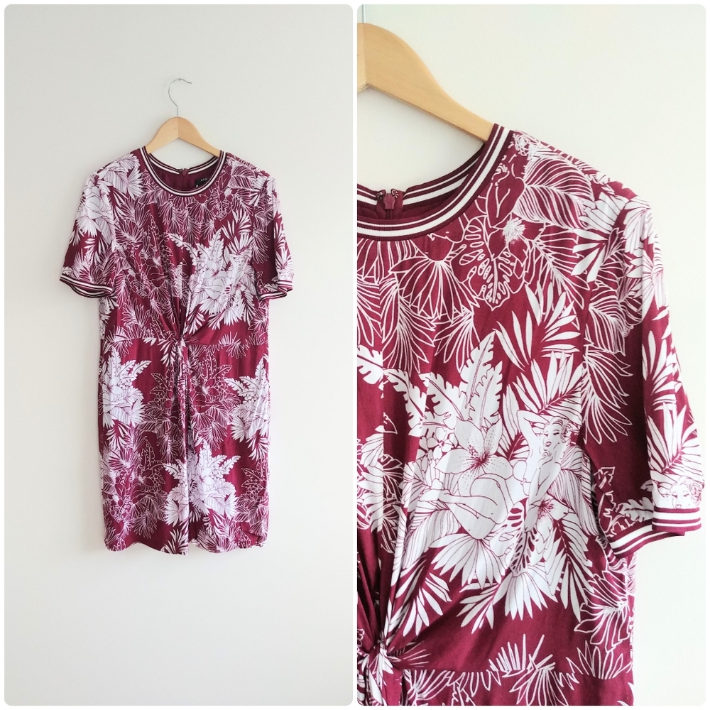 424 Fifth Tropical Tiki Print Dress